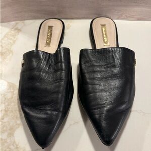 Louise Et Cie Black Leather Women's Mules